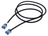 Patch cord U/FTP 6a 1m LSZH negru 32AWG