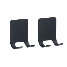 Set 2 x suport pentru aparat de ras, universal, autoadeziv, otel inoxidabil, 6 x 4.5 cm, negru