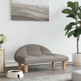 VidaXL Pat de c&acirc;ini, gri taupe, 70x52x30 cm, material textil