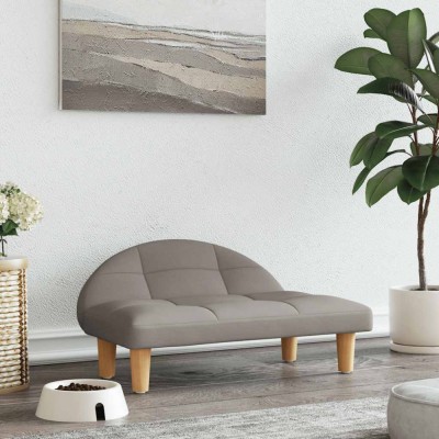 Pat de c&amp;acirc;ini, gri taupe, 70x52x30 cm, material textil foto