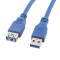 Cablu USB-A M/F 3.0 3 m albastru