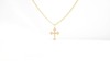 Pandantiv Cruce Aur Galben 14k, Simpla, Minimalist, 0.34g. Bijuterie Aur Fin. Cadou religios elegant