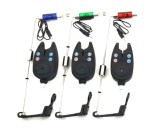 Set 3 Avertizori Pescuit Prokarpfishing cu Swingere LED, Reglaj Ton/Volum/Sensibilitate, Mufa Jack, Baterii Incluse