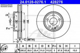 Disc frana MERCEDES A-CLASS (W176) (2012 - 2016) ATE 24.0128-0276.1