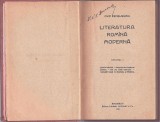 1138SPN Literatura rom&icirc;nă modernă, volumul I, de Ovid Densusianu, ediția I, 1920