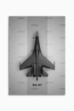 21mxm_aircrafts_019|Frameless Wall Poster, Fighter Jet Top View, Aviation Art, Canvas, 2025 Aviation Collection | A4 (21 x 29.7 cm) - 21mxm_aircrafts_
