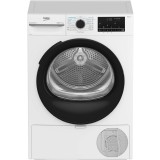 Uscator de rufe Beko BM5T49243W, Pompa de caldura, 9 Kg, 15 programe, Clasa C, Motor ProSmart Inverter, Aquawave, Ready to Wear, Alb