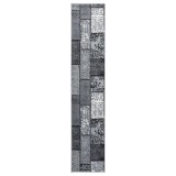 Cumpara ieftin Covor traversă, gri cu dreptunghiuri, 60x450 cm, BCF