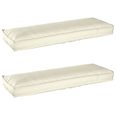 vidaXL Set de perne pentru palet 2 pcs Crem 120 x 40 x 8 cm 42001700 foto