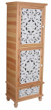 Cabinet turn Boho Style din lemn masiv natur cu decoratiuni albe VIC603, Comode si bufete
