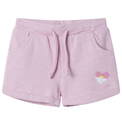 Pantaloni pentru copii cu șnur, lila combinat, 104 foto