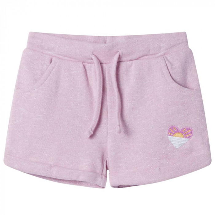 Pantaloni pentru copii cu șnur, lila combinat, 104