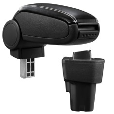 [pro.tec] Marca specifica pentru cotiera auto Kia Picanto 2. - cotiera auto - cu compartiment pentru depozitare - imitatie piele - negru, cu cusatura foto
