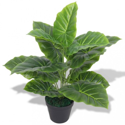 Gossi planta artificiala taro cu ghiveci, 45 cm, verde foto