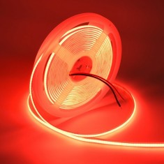 Banda Cob Led 24V - 8MM 320ledml - 11Wml, Rosu - Interior IP20 - 5mrol