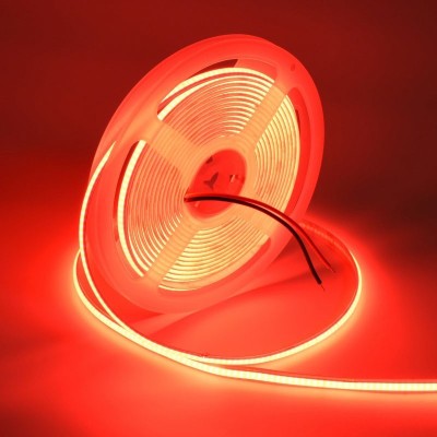 Banda Cob Led 24V - 8MM 320ledml - 11Wml, Rosu - Interior IP20 - 5mrol foto