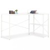 Birou Calculator vidaXL Alb 120x72x70cm, 2 Rafturi, Lemn &amp; Metal, Design Modern, Birou PC, Masa Laptop, Birou Gaming