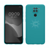 Husa kwmobile pentru Xiaomi Redmi Note 9, Silicon, Albastru/Alb, 52440.05, Carcasa