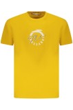 Cumpara ieftin Trussardi Tricou barbati, din bumbac, cu imprimeu grafic, Regular fit, Galben, M