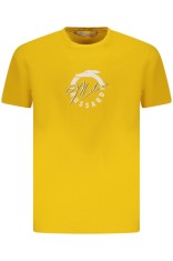 Trussardi Tricou barbati, din bumbac, cu imprimeu grafic, Regular fit, Galben, M