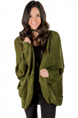 L656-120 Cardigan tricotat model lejer cu buzunare foto