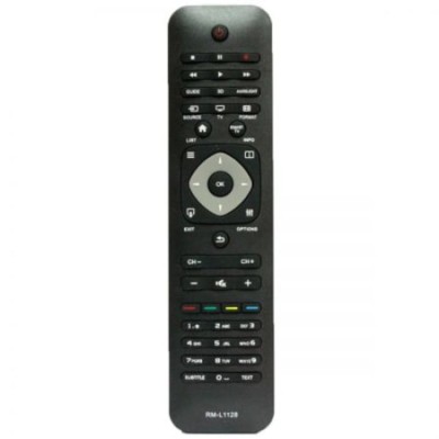 Telecomanda pentru TV, Functionare 2 x Baterii AAA, Material ABS, Culoare Negru foto