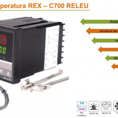 Termostat electronic Controler temperatura PID 0-400 REX C700 MAN