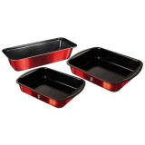 Set de 3 tavi de copt, Burgundy Line, Berlinger Haus