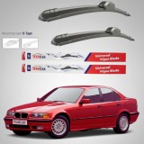 Cumpara ieftin Ștergătoare BMW Seria 3 E36 Sedan (1990&ndash;1999) Flat | Set Față &ndash; TeamCar&reg;