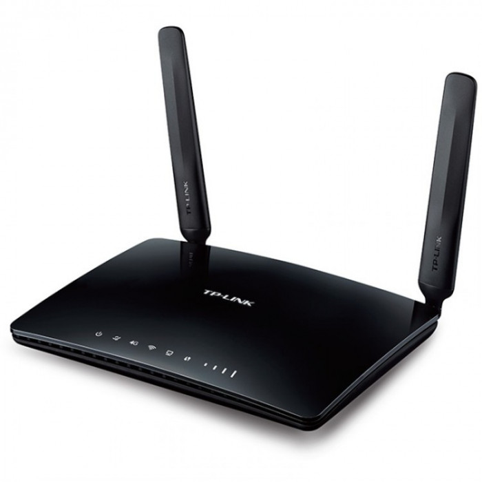 Router wireless TP-Link TL-MR6400 , 802.11 b/g/n , 300 Mbps , Retea 3G/4G , Negru