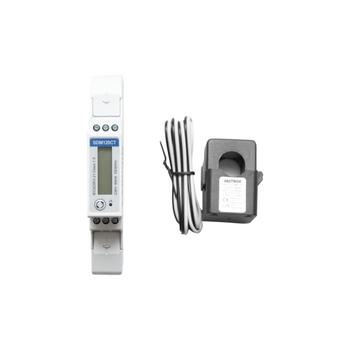 Kit smart meter Deye 220V 40A monofazic cu transformator split core SDM120CT