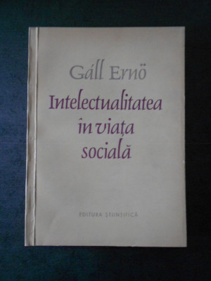 GALL ERNO - INTELECTUALITATEA IN VIATA SOCIALA foto