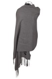 Fular dama uni 24, 180x70cm, gri, Marime universala