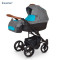 Krausman - Carucior 3 in 1 Tripp Grey Turqoise