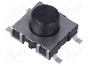 Microintrerupator, 11.4x11.4mm, OFF-(ON), SPST-NO, SCHURTER - 1241.1612.11
