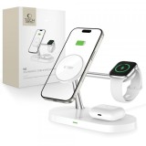 Incarcator Retea Wireless Tech-Protect A12 3in1, 15W, 1.67A, Alb, Universal