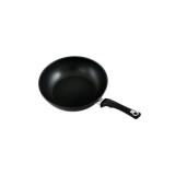 Tigaie WOK Bialetti Impact Inductie 28cm Aluminiu Antiaderent Negru Compatibila Inductie, Gaz, Electric, Cuptor, Masina Vase