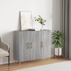 vidaXL Dulap, gri sonoma, 90x34x80 cm, lemn compozit 828098