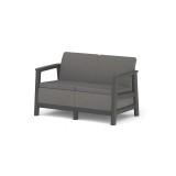 Scandi linea 2 szem&eacute;lyes kerti kanap&eacute; grafit-hűv&ouml;ssz&uuml;rke