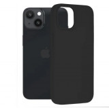 Husa iPhone 14 Silicon Negru Slim Mat cu Microfibra SoftEdge