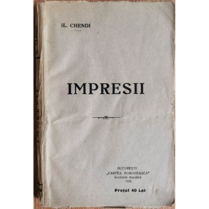 Impresii (1924) &ndash; Ilarie Chendi