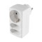 Triplu stecher distribuitor 2x Euro 1x Schuko 16A 3680W Home NV 131/WH