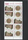 ROMANIA 2002 LP 1575 -100 ANI INAUGURAREA PALATULUI PTT BLOC DE 5 SERII MNH, Nestampilat