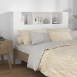 Tăblie de pat cu dulap, alb, 140x18,5x104,5 cm, vidaXL