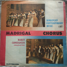 DISC LP RCM: CORUL MADRIGAL - ROMANIAN CONTEMPORARY MUSIC (1989 / ST-EXE 03475)