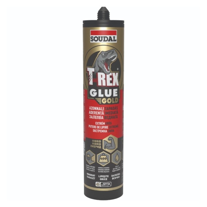 Adeziv pentru constructii T-Rex Gold High Tack, Soudal, 290 ml