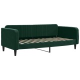 Cumpara ieftin Cadru de pat, verde inchis, 90x200 cm, catifea