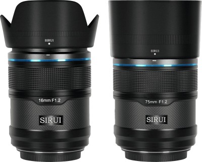 Set 2 Obiective AutoFocus Sirui Sniper 16mm 75mm F1.2 APS-C X-Mount Black Carbon foto