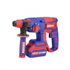 Ciocan Rotopercutor EMTOP ELRH202081, 20V, 1100 rpm, 5400 bpm, 2.0J, Motor fara perii, Mandrina SDS Plus, Lumina LED integrata, Acumulator 4.0Ah si In