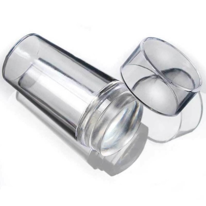 Stampila transparenta din silicon pentru unghii cu racleta